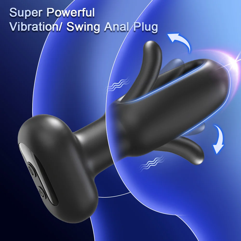 App Control Vibrador massageador de próstata para homens e mulheres, sem fio, Bluetooth, plug anal, vibração anal, brinquedos sexuais para casais e