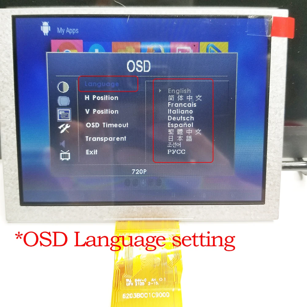HDMI + VGA + 2AV ZJ050NA-08C TTL 50 pines 640*480 pantalla LCD controlador de placa Kit reemplazo de pantalla AT050TN22