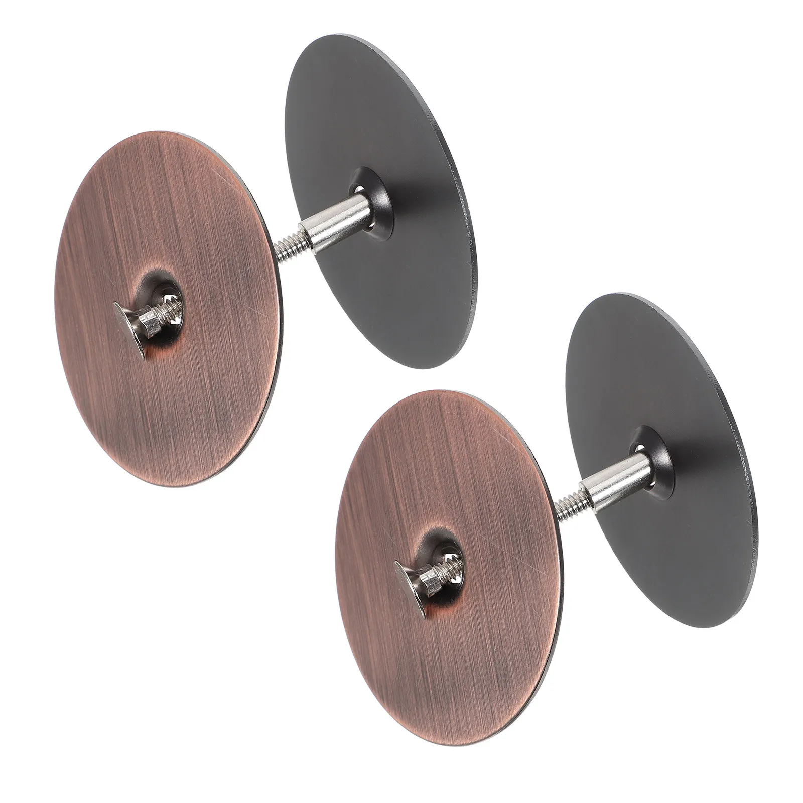 2Sets Stainless Steel Door Hole Cover Plate 2.6 Inch Anti-Pry Deadbolt Cover Entry Door Lock Hole Filler Plate Reinforcer Screw
