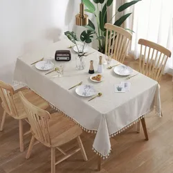 Leinen Tischdecke Spitze Rechteckigen Tisch Tuch Kaffee für Wohnzimmer Tisch Abdeckung Matte Möbel Hause Dekorative Kaminsims Mesa Nappe