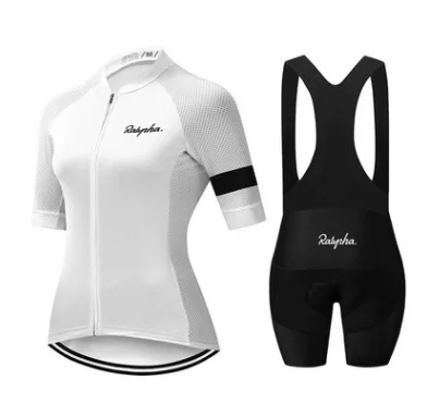 

Women Cycling Jersey Short Sleeve Bib Shorts Set Summer Racing Team Edition Breathable Quick Dry Bike Clothing