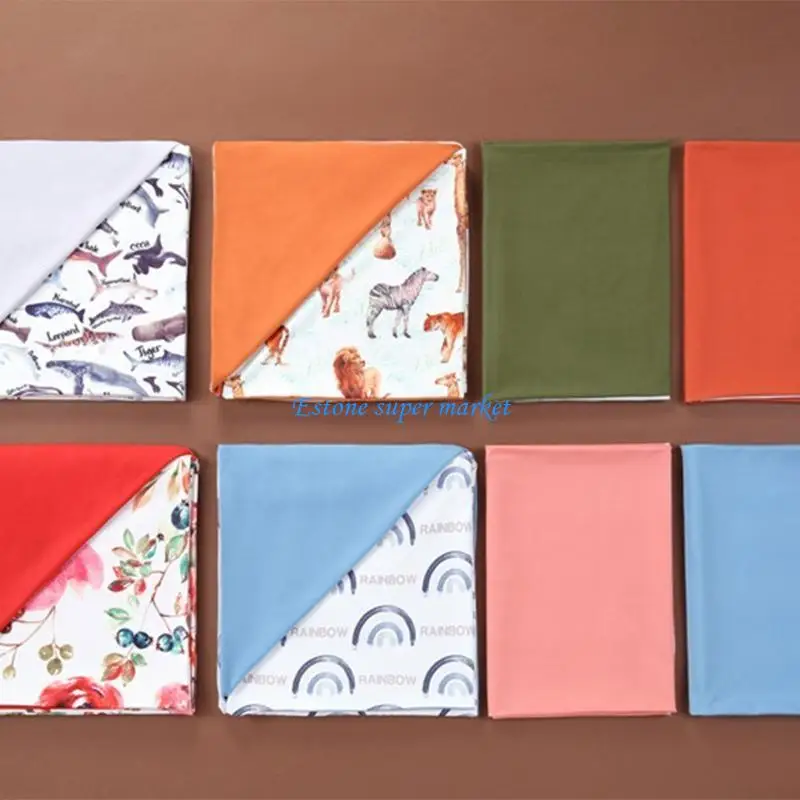 090B طفل طبقات مزدوجة لينة القطن تلقي بطانية الرضع مطبوعة قماش للف الرضع الوليد كيس النوم عربة غطاء كيس النوم #5