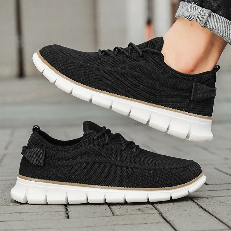 أحذية رجالية أحذية تنس كاجوال للرجال أحذية رياضية شبكية قابلة للتنفس خفيفة الوزن وغير قابلة للانزلاق أحذية بدون كعب مريحة أحذية قماشية للرجال #3