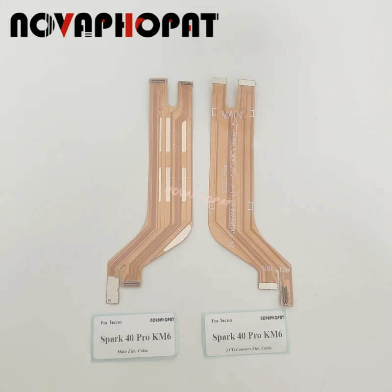 For Tecno Spark 40 Pro KM6 Inter Flex Main Board Motherboard Connector USB Charger Board LCD Display Flex Cable