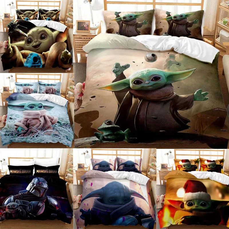 

New Movie Star Wars Themed Bedding Set Colorful Print Polyester Student Dormitory Bed Sheet Quilt Cover Home Textile Decorative
