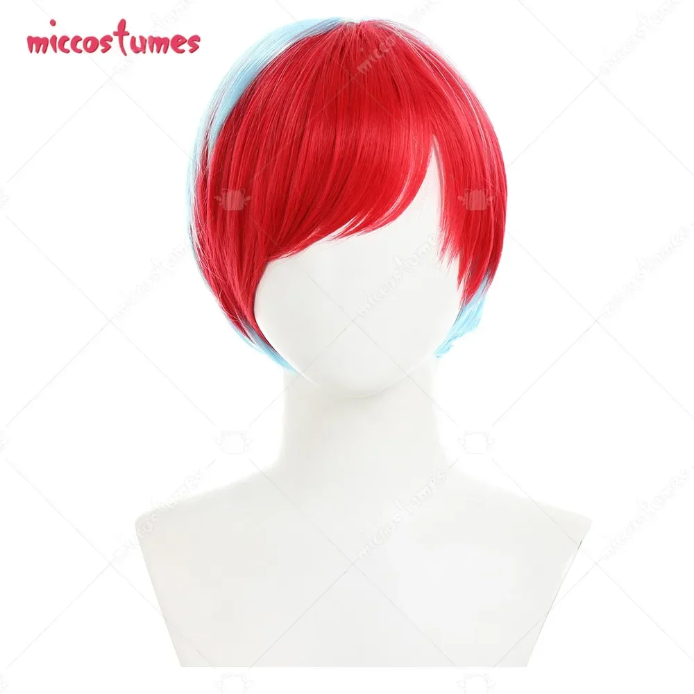 CosplayPenny コスプレウィッグ ブルー レッド ショートウィッグ ハロウィン用