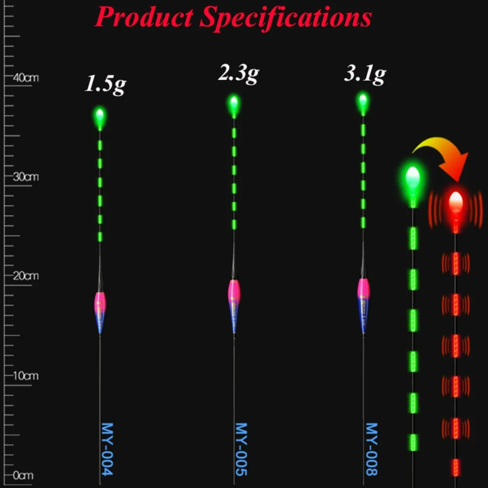 

1pc LED Light Smart Fishing Led Light Float Luminous Gravity Sensing Chip Electronic Seven-Star Float Fish Float Bobber