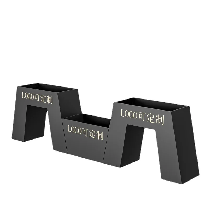 Outdoor flower slot wrought iron  box,  stand outside the commercial street square, hot sale flower bed combination