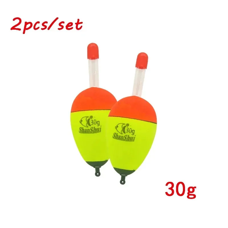 2/10 Stuks Eva Lichtgevende Vissen Nachtvlotter Licht Stok Schuim Plastic Bobber Zee Rots Vissen Opvallende Drijft vissen Accessoires
