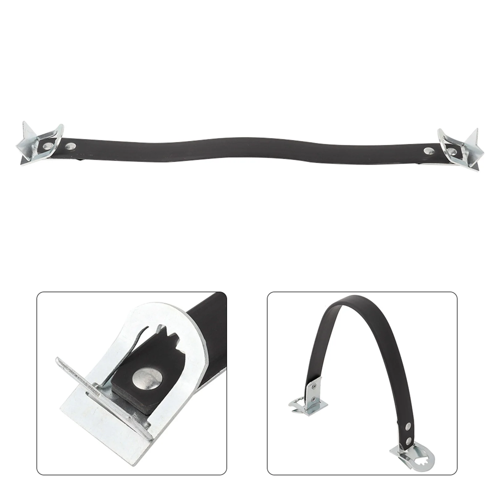 1 Pcs Black Metal Heavy Duty Side Lift Strap Car Battery Carrier with Anti Slip Grip for Top Side Terminal Automotive Batteries