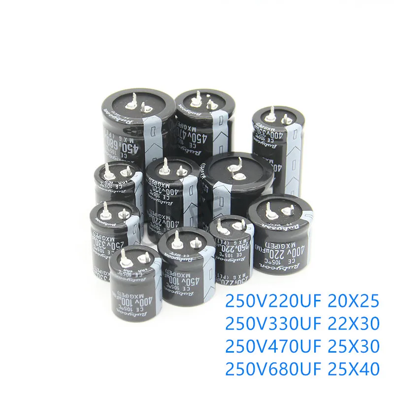 

250V220UF 250V330UF 250V470UF 250V680UF Made in Japan Rubycon High Quality Electrolytic Capacitor