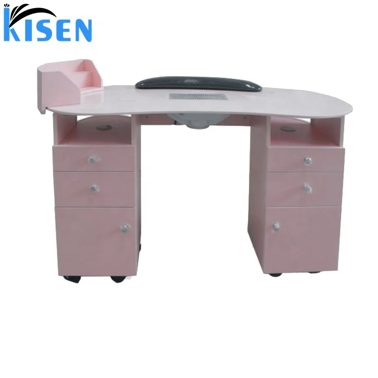 Modern Style  Beauty Salon Furniture White Nail Station Manicure Table Set