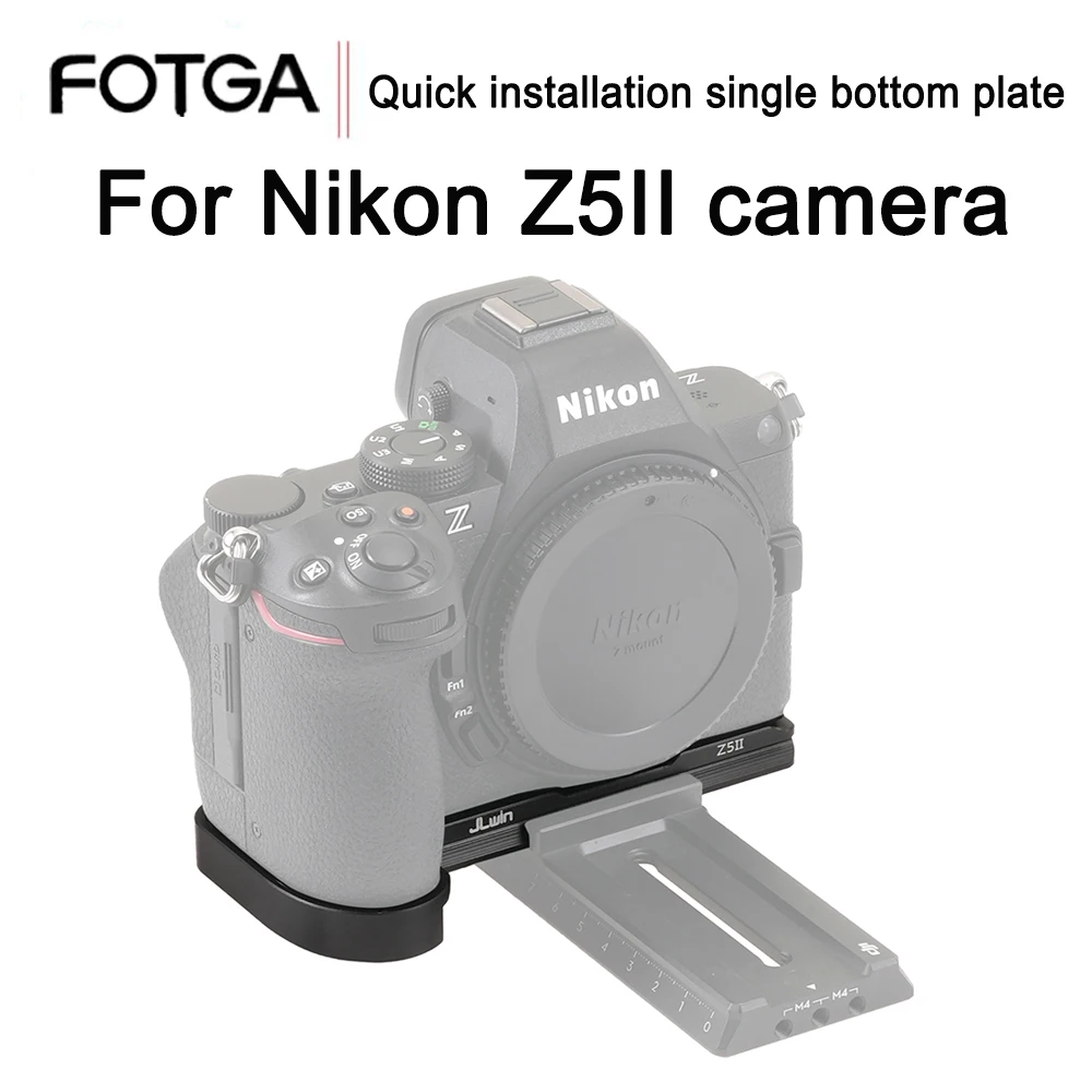 Нижняя пластина FOTGA для камеры Nikon Z5II, опорная пластина, штатив с одной базой, вертикальная пластина, кронштейн, опорная пластина для DJI RS2/3/4