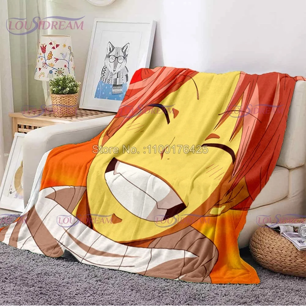 Flannel Throw Blanket Fairy Tail Coral Plush Travel Blankets Car Sofa Cover Bedroom Decor for Couch Dorm Room Sleeping Blanket