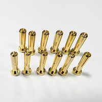 2/6pcs 4/5mm Bullet Banana Plug Connector Male Gold Plated for RC Battery - High Conductivity, Secure Fit, Durable