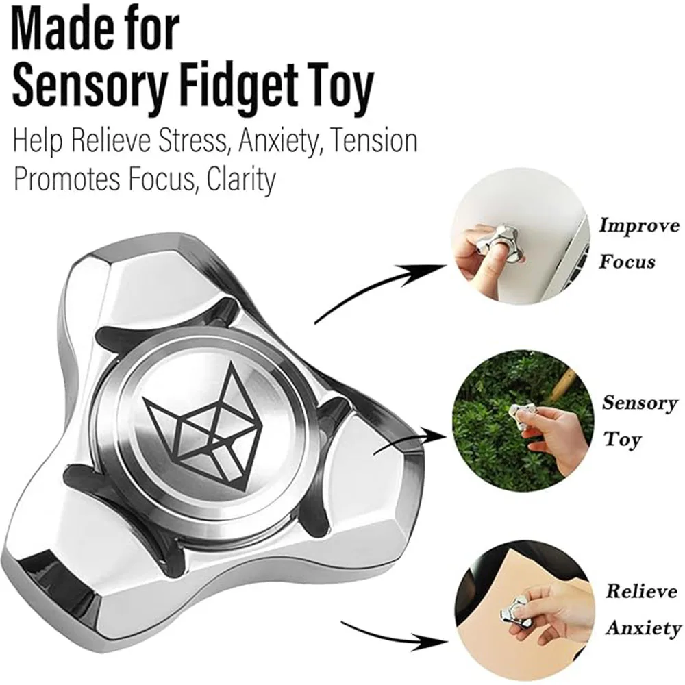 Fidget Silent Bearing Zinc Alloy Metal Ball Mute Stainless Steel Hand Spinner Edc Toys Finger Xmas Gift Gyro Relieve Stress Boy