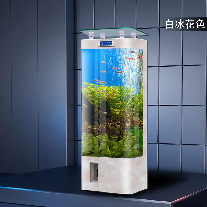 Smart fish tank filter small multi-functional living room goldfish tank ecological aquarium water-free landscaping glass home