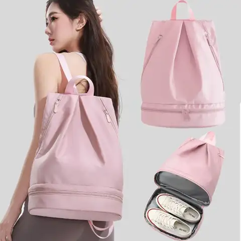 Fashionable Waterproof Travel Backpack Zip Closure Shoe Compartment Study Backpack Multi-pockets Splashproof Backpack Outdoor