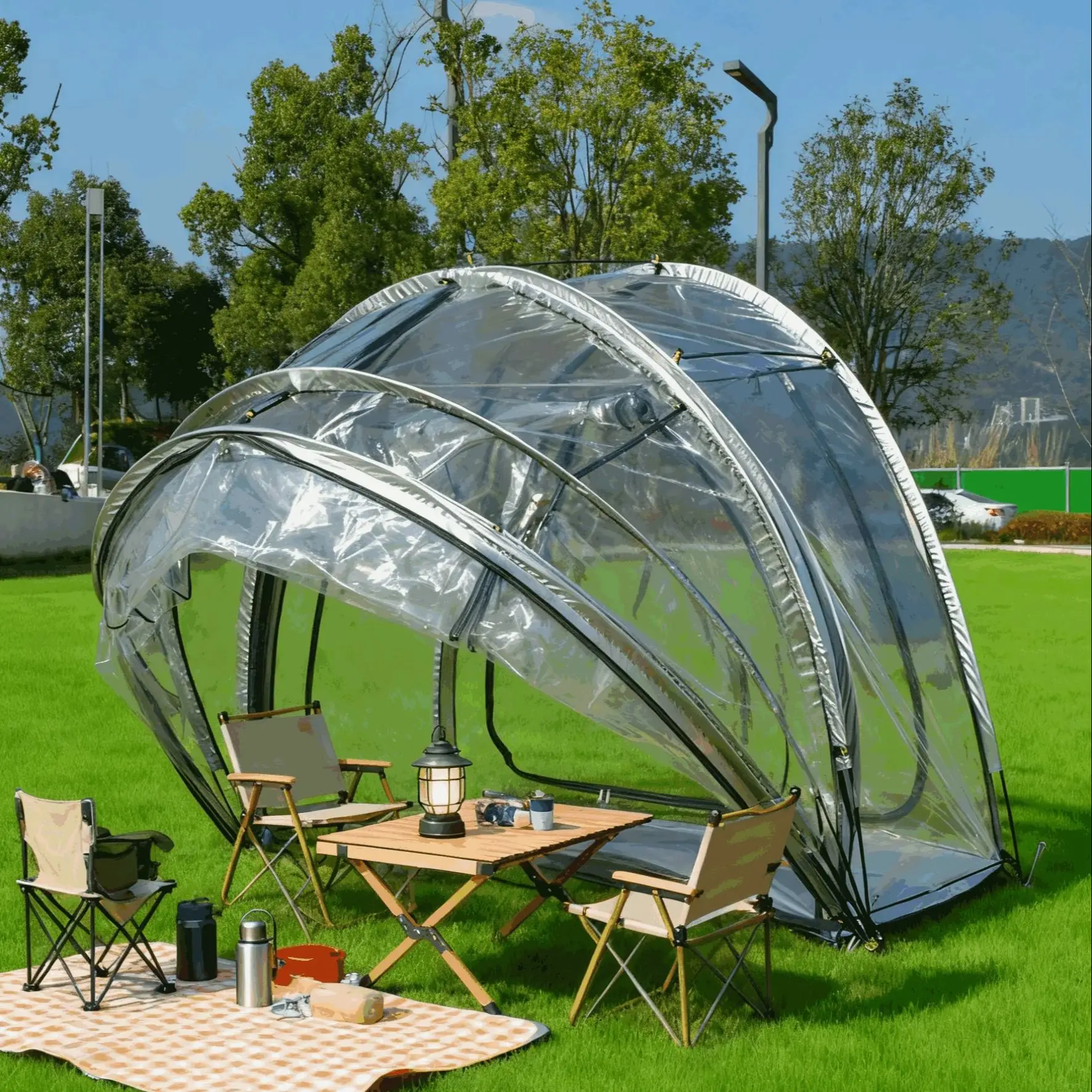 

Полностью прозрачная спортивная палатка для одной спальни, гостиной, всепогодная пузырьковая панорамная палатка для родителей и детей, звездное небо