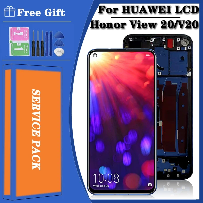 

Test 6.4" For Huawei Honor View 20 PCT-AL10 PCT-TL10 PCT-L29 LCD Display Touch Screen Digitizer Assembly For Honor V20 LCD