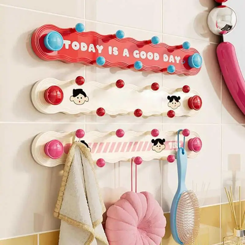 

Rotating Towel Hanger Suction Hooks Suction Cup Robe Hooks Wall Hanger Coat Rack Cute Decor Storage Rack Bathroom Accessories
