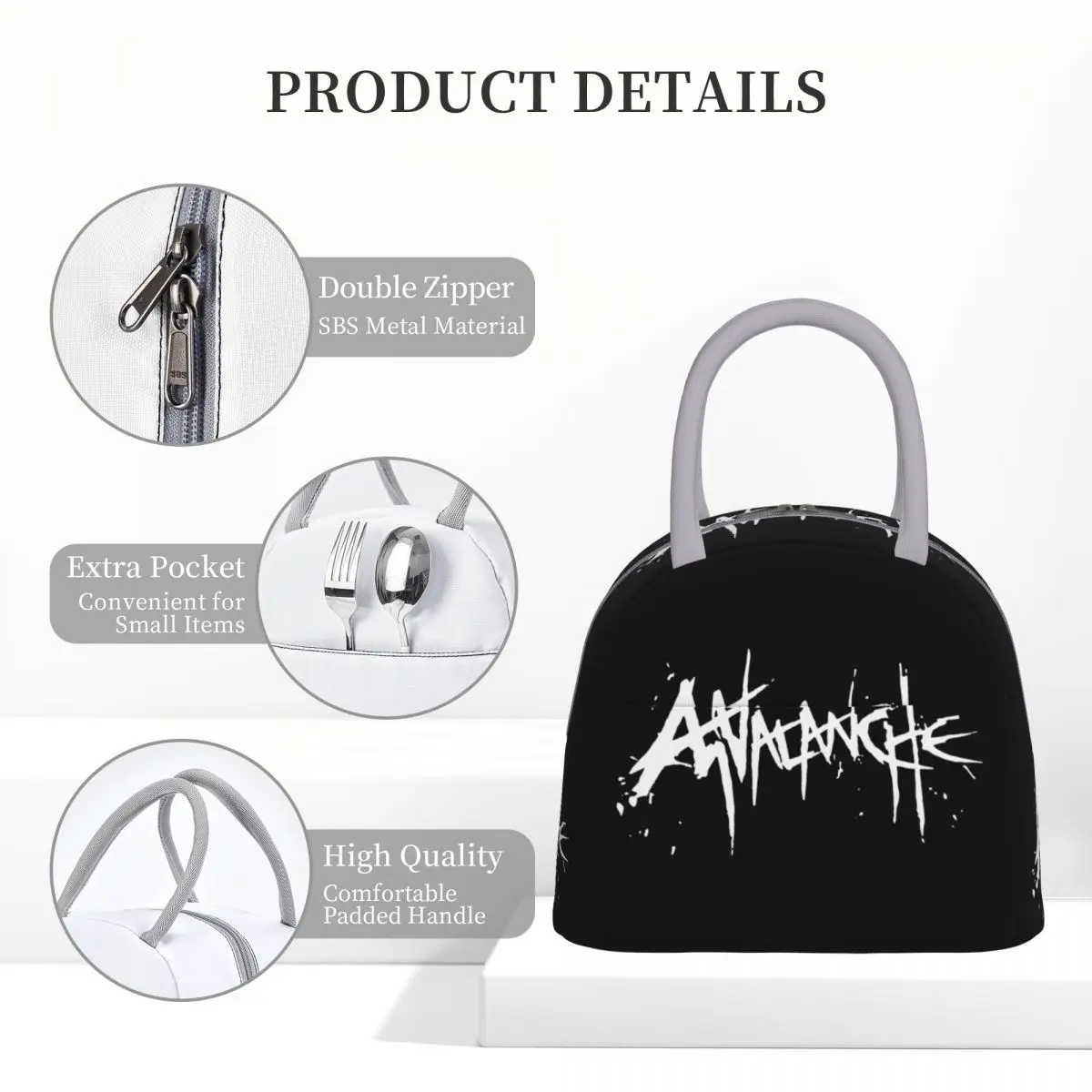 Final Fantasy Remake AVALANCHE Thermal Insulated Lunch Bag for School Portable Food Bag Cooler Thermal Food Box