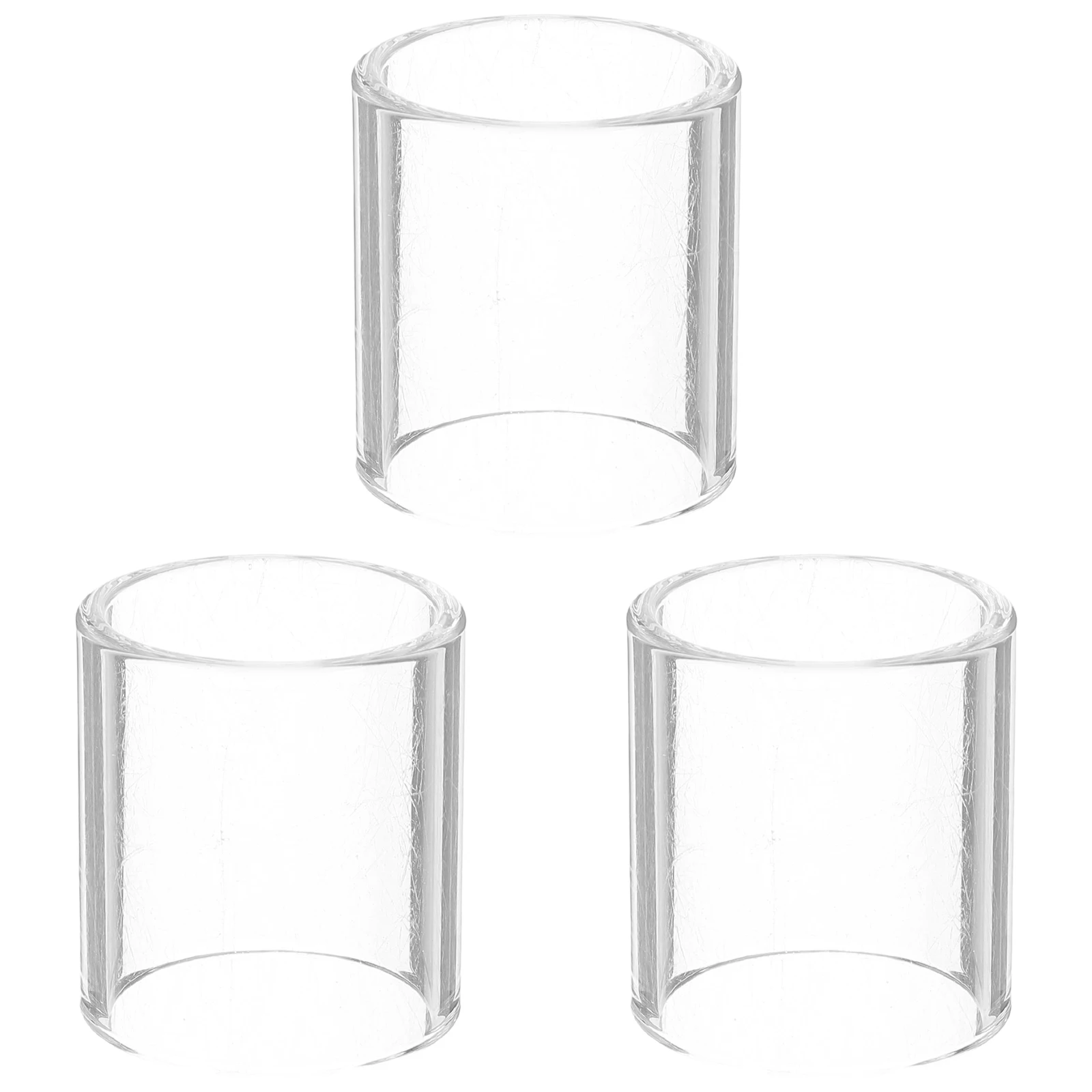 

3pcs Transparent Finger Sleeve Bars Glass Tube Clear Tone Finger Ring Design Stability Accessories For Electric Slider Bar Slide