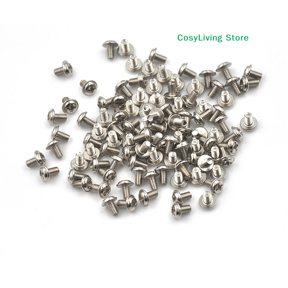100Pcs Silver M3X5 Screw Computer PC Case Hard Drive Precision PSU 6/32
