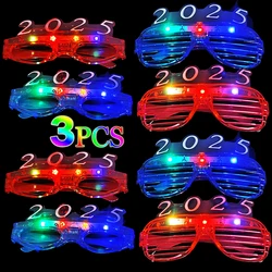 2025 LED Shutter Flashing Glasses Light Toys Children New Year Luminous Decorative Toy Christmas Birthday Wedding Party Supplies