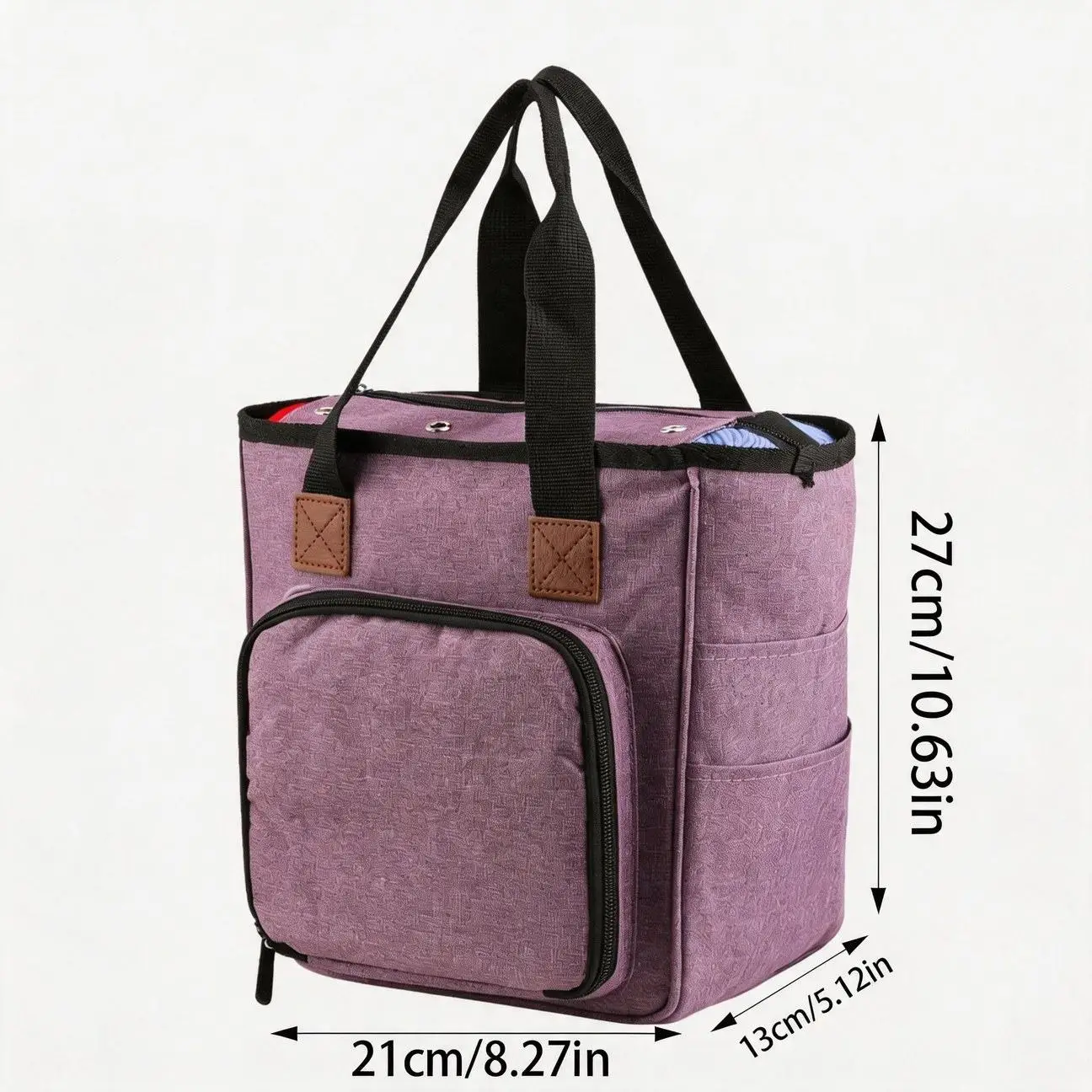 Tote Bag Large Capacity Crossbody Backpack Crochet Yarn Storage Shoulder Bag for Shopping