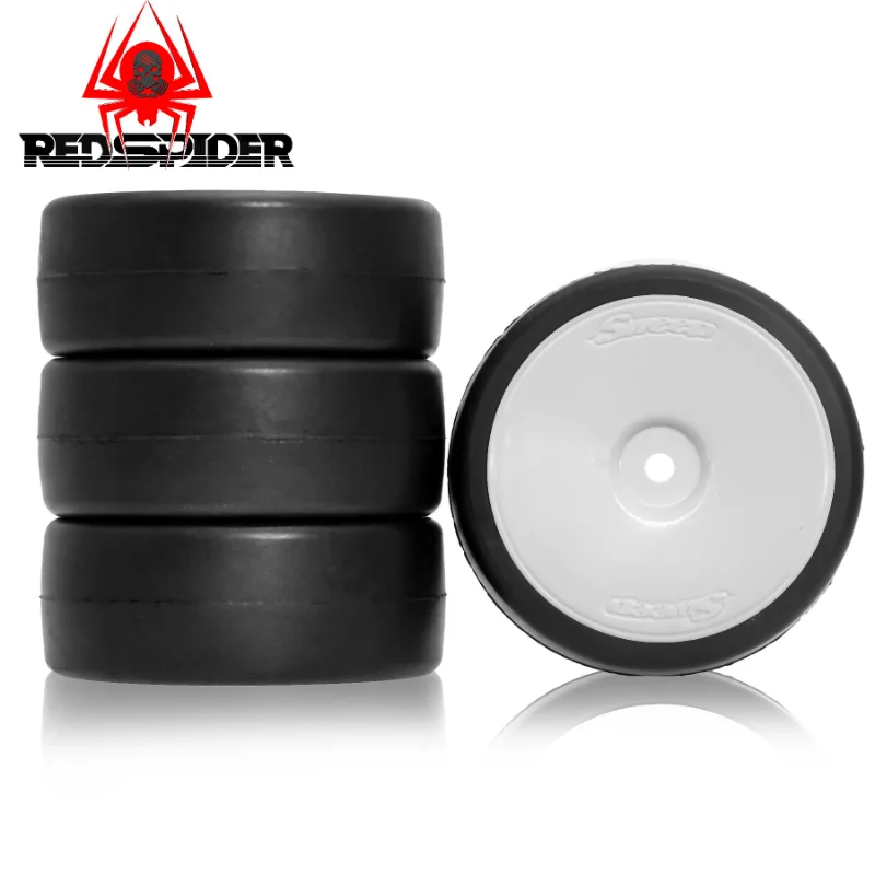 RS Red Spider 1/10 Electric Room Flat Running Racing Bald Tire Asphalt D-R3 Imported material grip Tire W250