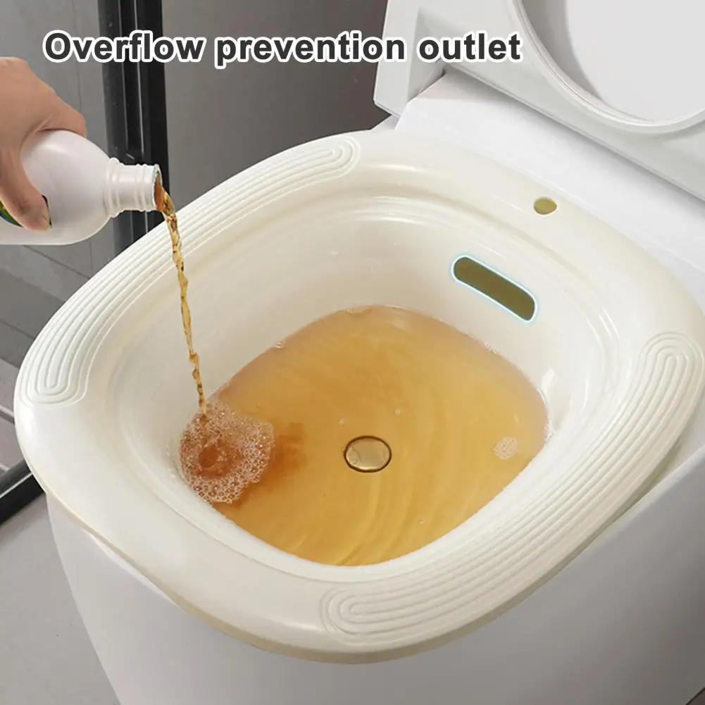 Bidet Ergonomic Curved Surface Design Comfortable Bath One-Button Drainage Non-Slip Basin Rim Physical Therapy Bidet Bathroom