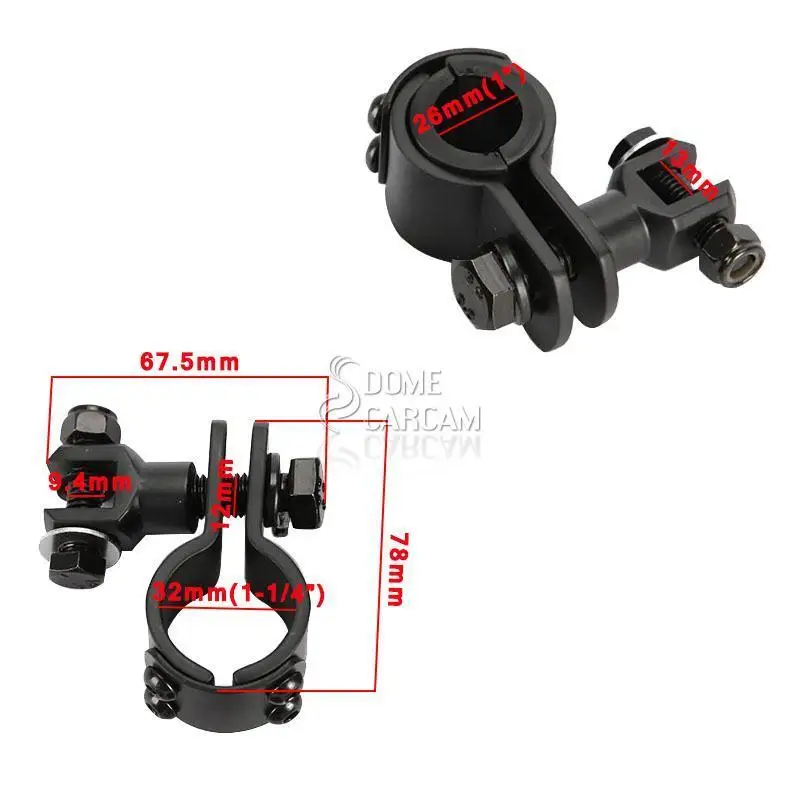 Motorcycle Footrest Foot Peg Clamps 32mm Engine Guard Pair Black Mounts Hold Moto Highway Accessories Bike Parts
