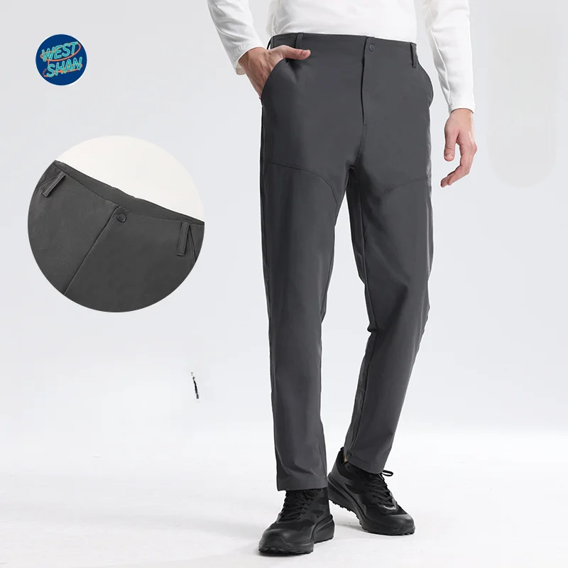 

WESTSHAN Высокое качество, размер ЕС, США, роскошные активные прямые брюки, легкие быстросохнущие мужские брюки для гольфа, пешего туризма, спорта на открытом воздухе