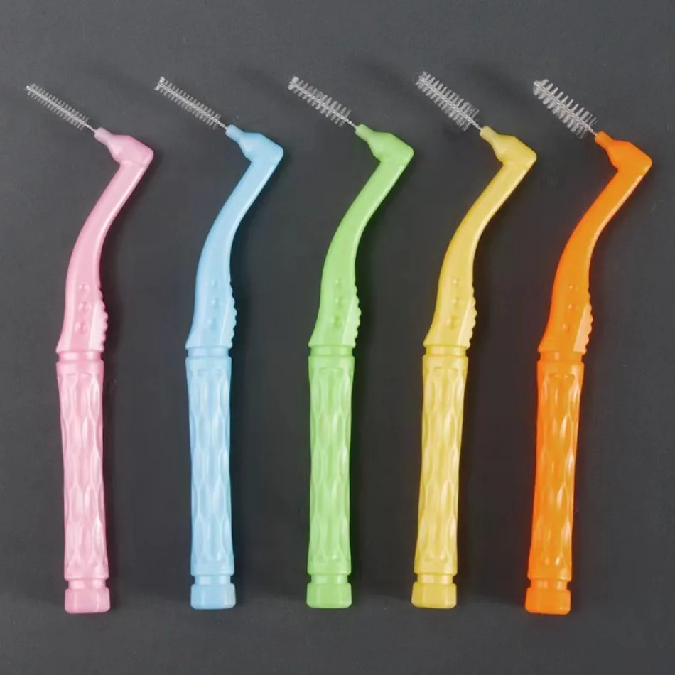 Dental L-shaped Interdental Brush, Ultra-fine Orthodontic Wisdom Tooth Special Toothbrush, Floss Gap Brush Between Teeth