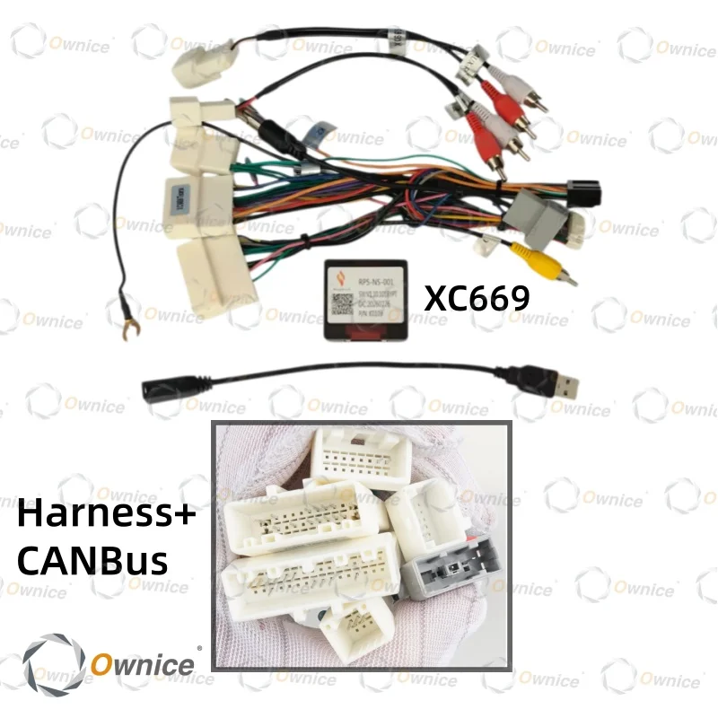 Ownice Car Radio Power Cable Harness Canbus For Nissan TEANA J32 2013 Audio Adaptor Cable Android Head Unit dvd play