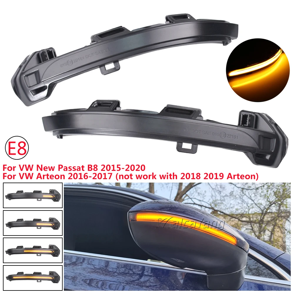 Sequentielle blinkende spiegel lampe dynamischer blinker led blinker licht für vw volkswagen golf 8