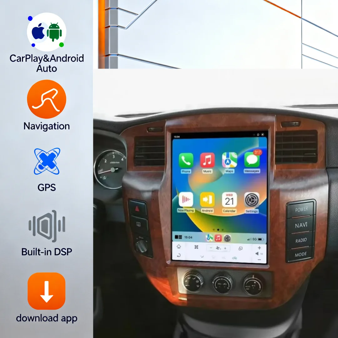 LHD RHD 12.1inch Touch Screen For Nissan Patrol V 5 Y61 2004 - 2021 Android Auto Car Radio Stereo Multimedia Player Wifi GPS