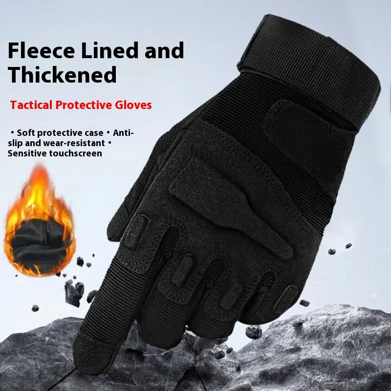

Tactical gloves for men, warm, waterproof, windproof, and slip resistant in winter, suitable for outdoor cycling and skiing