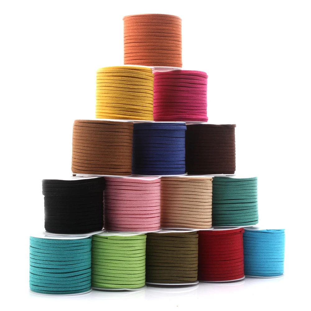 3*1.5MM 10M/Roll Faux Suede Leather Cord Accessory Women Earrings Bracelet Choker Necklace DIY Jewelry Making Gift Wrapping