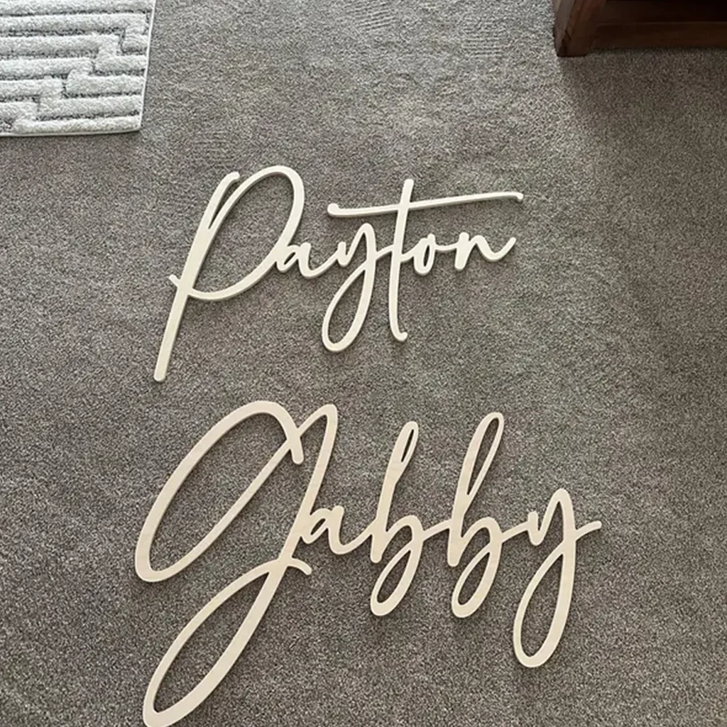 Custom Name Sign Personalized Wooden Name Sign for Nursery Wall Decor Wood Letters Baby Nursery Name Sign Wooden Sign Name Sign image 4