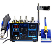 220V 952D Hot Air Gun + Soldering Iron 2in1 Power 760W BGA rework station welding table ,Many gifts