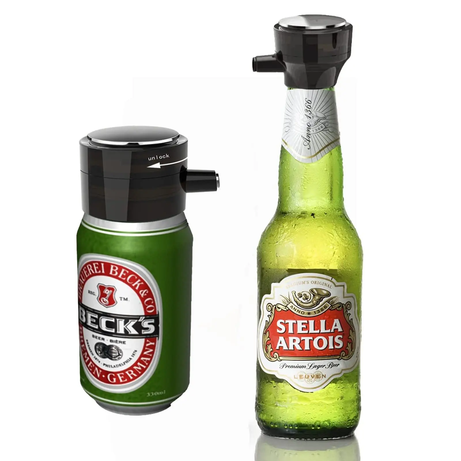 

Ультразвуковой пивной барботер 2 в 1 для бутылководного вина и консервированного пива Портативный электрический пеногенератор для пива, используемый для домашнего бара, подарки для мужчин