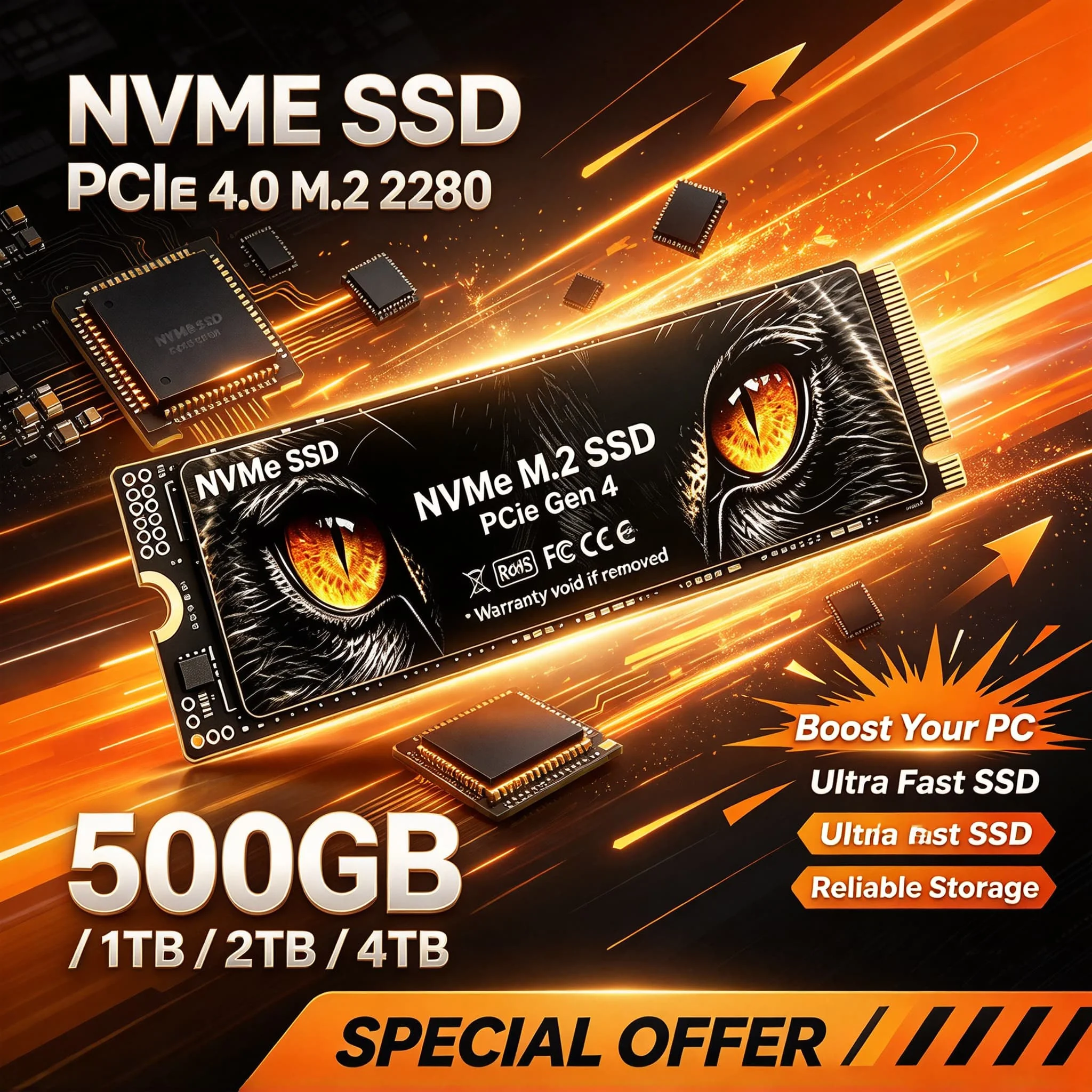 Notebooks SSDs YJ M2 NVMe PCIe Gen4 SSD 2026 Fast Speed 500GB 1TB 2TB 4TB Inside Solid State Drive Gaming Office PC Notebook