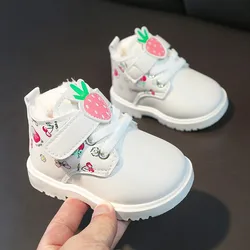 Gril Shoe Autumn Winter Baby Girl Boot Toddler Cute Ankle Boot Kids Shoe Fashion Warm Plush Snow Boot Baby Non-slip Leather Shoe