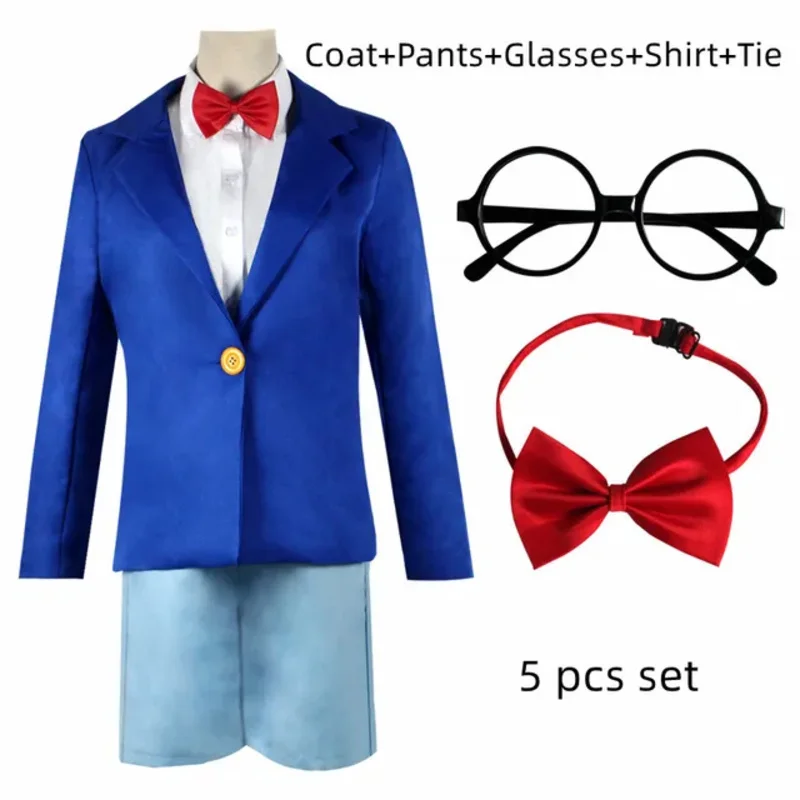 2025 New Hot Kids Adult Anime Detective Conan Case Closed Edogawa Konan Cosplay Costume School Unifor ☆wrl☆
