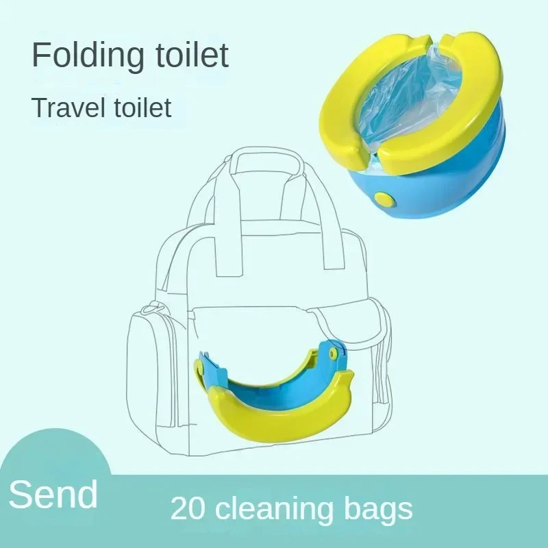 Children\'s Toilet Foldable Banana Toilet Baby Car Urinal Baby Seat Toilet Child Portable Basin No Cleaning Tourism Outdoors