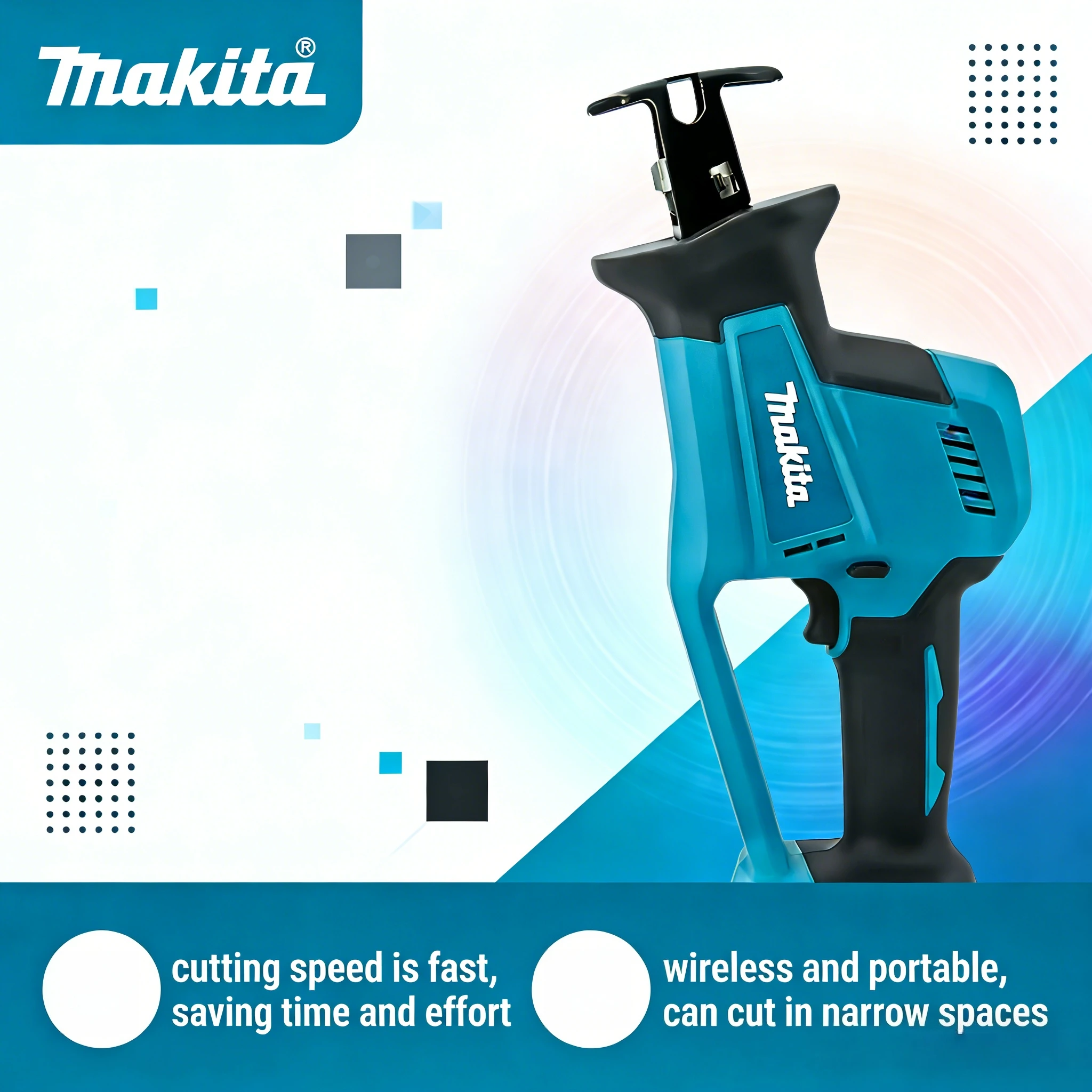 Makita Cutting Saw Portable Saw Power Tool DJR189 18V Cordless Electric Reciprocating Saw Brushless Rechargeable Wood Metal