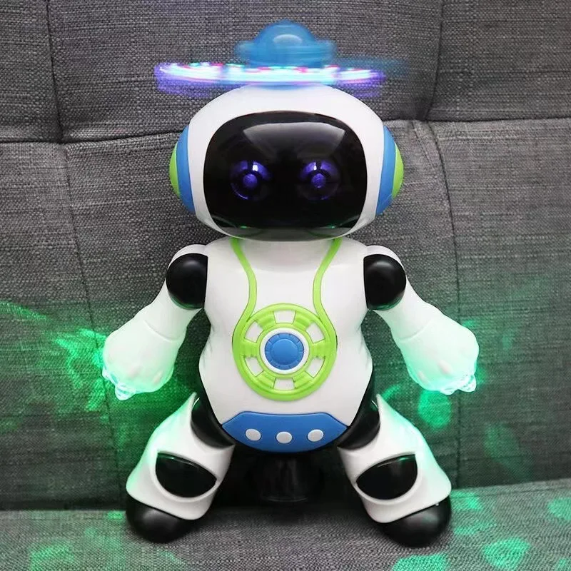 Electric Dancing Robot Toys for Kids, Slide giratório de 360 °, Iluminação legal, Música Brinquedos Educativos para Crianças