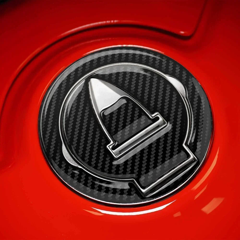 

For Ducati Models From 2002 Motorcycle Fuel Cap Cover Decal Sticker 3D Carbon Look